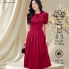 Váy thiết kế U&M nơ cổ lệch xếp li dài thanh lịch, bigsize, phù hợp tiệc Giáng Sinh, Tết - 332.800 2