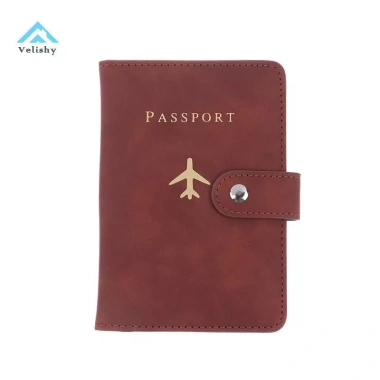 Velishy Giá Đỡ ID Da Khóa Máy Bay Du Lịch Unisex – Nhiều Khe Cắm Thẻ Hộ Chiếu