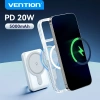 Vention Powerbank 10.000mAh Mini: Sạc không dây từ tính, USB‑C 22.5W, nam châm mạnh, iPhone – 236.500₫