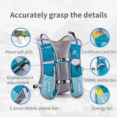 Vest Nước Chạy Bộ Aonijie E913S 5L - Balo Nhẹ Thoáng Khí, Trail, Đạp Xe, Leo Núi 299k