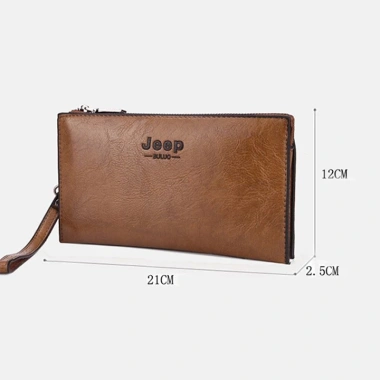 Ví da cao cấp Jeep Buluo đăng kiểm giấy tờ ô tô - Bóp cầm tay nam sang trọng