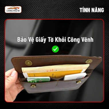 Ví da đựng đăng kiểm, giấy tờ ô tô - Bóp tiện lợi xe hơi Lương Phụ Xe 35.000₫ 3