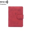Ví da đựng hộ chiếu visa RFID chống trộm, nhiều ngăn, khóa nam châm PP5 - Rockcow 175k 7