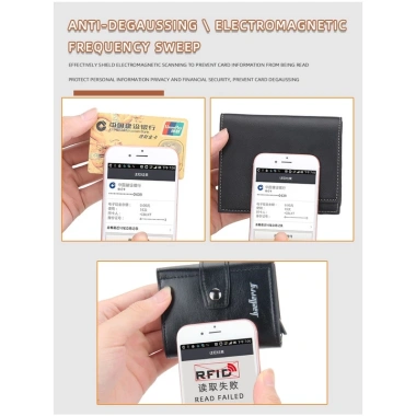 Ví da đựng thẻ tín dụng RFID thông minh chống trộm, bảo mật cao, sang trọng 4