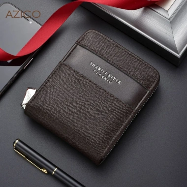 Ví Da Nam PU Retro Classic Đơn Giàn, Sang Trọng, Khóa Viền Chống Trộm, Nhiều Ngăn Thẻ - Giá 122,850 VND 8