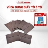 Ví da XCHAT đựng giấy tờ ô tô, bóp đăng kiểm in logo, chất liệu bền đẹp - 30.000₫