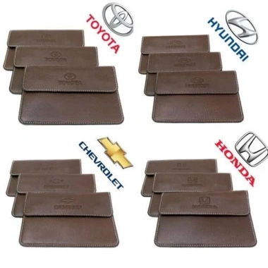 Ví da XCHAT đựng giấy tờ ô tô, bóp đăng kiểm in logo, chất liệu bền đẹp - 30.000₫