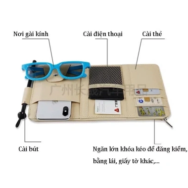 Ví Đựng Giấy Tờ Ô Tô Da Cao Cấp - Kẹp Kính, Túi Gắn Chắn Gió, Giá 27.000₫ 8