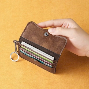 Ví đựng thẻ da X339 có móc treo chống quét trộm Sẵn Hoả tốc, chỉ 40.000₫
