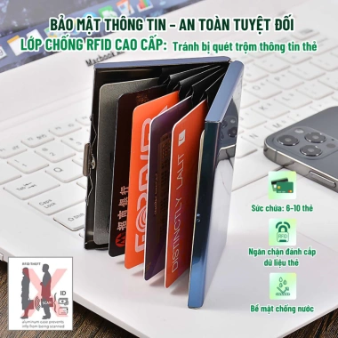 Ví đựng thẻ tín dụng chống trộm thép không gỉ đa ngăn, bảo vệ RFID - 24.799₫ 9 Ví đựng thẻ tín dụng chống trộm thép không gỉ đa ngăn, bảo vệ RFID - 24.799₫ 9