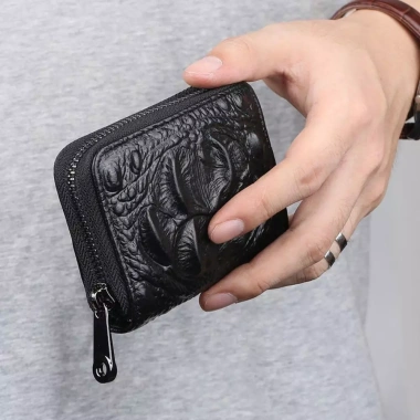 Ví đựng tiền xu BOOCEAN da cá sấu PU cầm tay chống trộm - Giá 121.068₫ 4