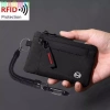 Ví nam MAOMEI RFID chống trộm, hộp thẻ tín dụng, dây kéo, móc Carabiner, ví tiền xu Nylon dùng hàng ngày
