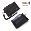 Ví nam MAOMEI RFID chống trộm, hộp thẻ tín dụng, dây kéo, móc Carabiner, ví tiền xu Nylon dùng hàng ngày 7