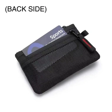 Ví nam MAOMEI RFID chống trộm, hộp thẻ tín dụng, dây kéo, móc Carabiner, ví tiền xu Nylon dùng hàng ngày 8