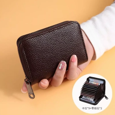 Ví Nhỏ Đựng Thẻ Chống Trộm Dây Kéo Đa Năng cho Nữ và Nam Phideon 9