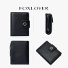 Ví nữ FOXLOVER 15 ngăn đựng thẻ thiết kế gấp đôi Đen-Xanh dương - Chỉ 337.000₫ 7