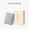 Ví nữ FOXLOVER 15 ngăn đựng thẻ thiết kế gấp đôi Đen-Xanh dương - Chỉ 337.000₫ 9