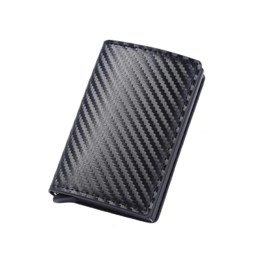 Ví RFID sợi Carbon bật lên - Hộp đựng thẻ chống trộm, giảm giá 58.931 VND