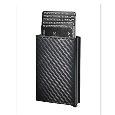 Ví RFID sợi Carbon bật lên - Hộp đựng thẻ chống trộm, giảm giá 58.931 VND