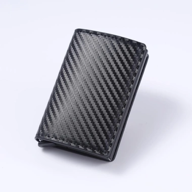 Ví RFID sợi Carbon bật lên - Hộp đựng thẻ chống trộm, giảm giá 58.931 VND