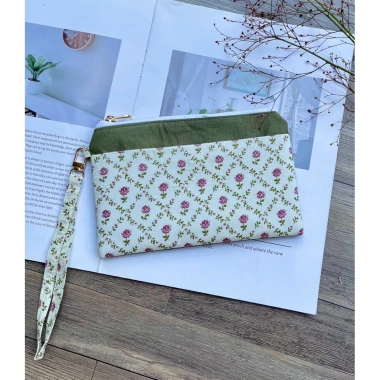 Ví vải hoạ tiết 2 ngăn handmade - Tiệm Nhà Bếp, tặng kèo dây đeo tay, giảm còn 95.000₫ 9