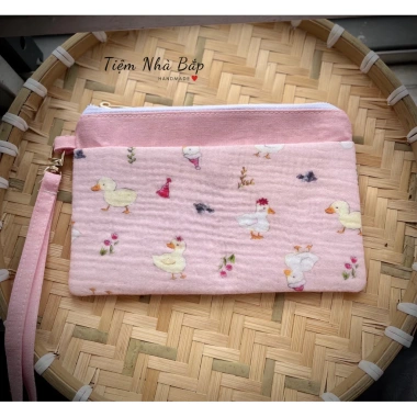 Ví vải hoạ tiết 2 ngăn handmade - Tiệm Nhà Bếp, tặng kèo dây đeo tay, giảm còn 95.000₫ 10