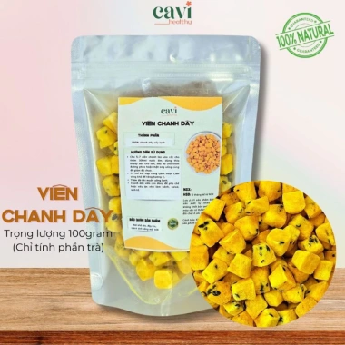 Viên chanh dây sấy khô 100g - Chanh leo thơm ngon, giảm cân, tăng sức đề kháng, giá chỉ 28.000₫