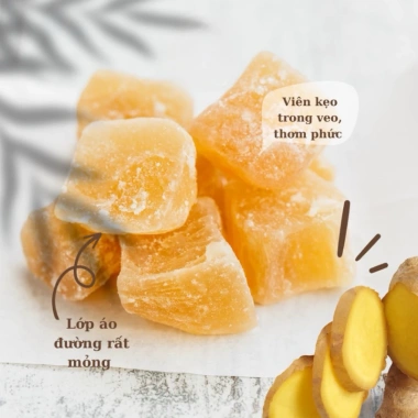 Viên gừng dẻo ngon - Kẹo gừng cho tập thể thao, ốm nghén, say tàu, món ăn vặt, giảm còn 69.000 VND 4 Viên gừng dẻo ngon - Kẹo gừng cho tập thể thao, ốm nghén, say tàu, món ăn vặt, giảm còn 69.000 VND 4