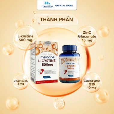 Viên Meracine L-Cystine 500mg - Sáng da giảm nám mụn rụng tóc 60 viên 159.500 VND 5