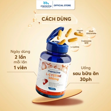 Viên Meracine L-Cystine 500mg - Sáng da giảm nám mụn rụng tóc 60 viên 159.500 VND 8