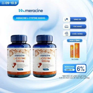 Viên Meracine L-Cystine 500mg - Sáng da giảm nám mụn rụng tóc 60 viên 159.500 VND 10