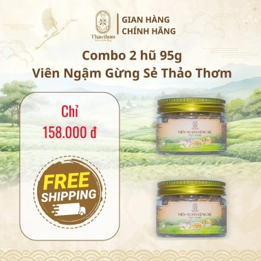 Viên Ngậm Gừng Thảo Thơm 95g - Làm Ấm Cơ Thể, Giải Cảm, Chống Say, Tiện Lợi 79k