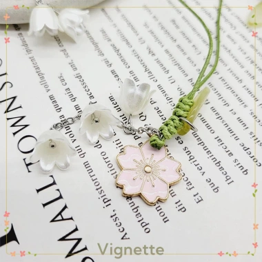 Vignette COD Dây chuyền điện thoại hoa sáng tạo thủ công - Dây buộc ngắn thời trang cá nhân giảm giá 23.499