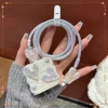 Vignette COD Phụ kiện bảo vệ cục sạc iPhone PD 20W Hình trái tim 3D bạc chống vỡ 7