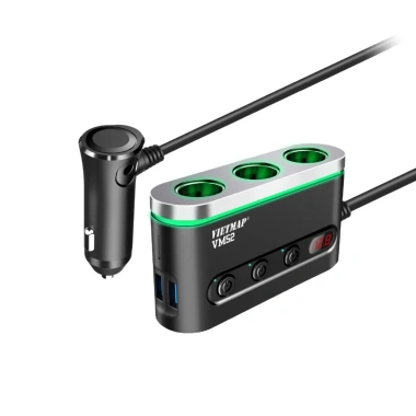 VM52 Bộ chia sạc ô tô đa năng - Sạc nhanh Quick Charge QC 3.0, giá chỉ 390.000đ