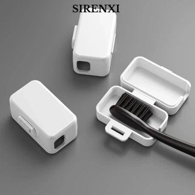 Vỏ bảo vệ đầu bàn chải SIRENXI - Nắp chống bụi nhựa màu trơn, hình chữ nhật hiện đại, tiện du lịch, giá chỉ 28.270₫