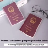 Vỏ bảo vệ hộ chiếu trong suốt mờ PVC dày chống rách, chống thấm, đa chức năng – khe cắm thẻ – 16.200₫