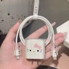 Vỏ bảo vệ sạc Apple Hello Kitty hồng + Cáp dữ liệu 20W chống đứt cho iPhone 13‑16 - Giá ưu đãi 20.064đ 2