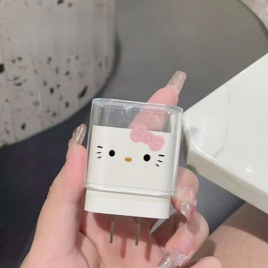 Vỏ bảo vệ sạc Apple Hello Kitty hồng + Cáp dữ liệu 20W chống đứt cho iPhone 13‑16 - Giá ưu đãi 20.064đ