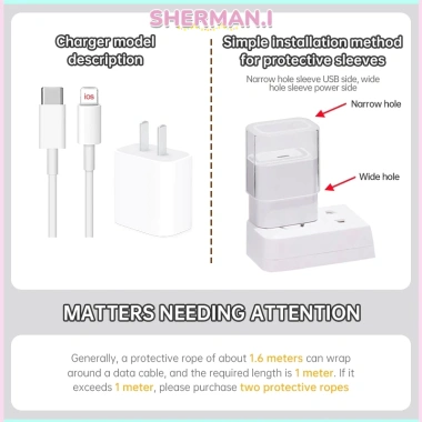 Vỏ bảo vệ silicone mềm hoạt hình cho bộ sạc 5 trong 1 IP 20W‑SN, trong suốt, chống gập - 7.000 VND 6 Vỏ bảo vệ silicone mềm hoạt hình cho bộ sạc 5 trong 1 IP 20W‑SN, trong suốt, chống gập - 7.000 VND 6