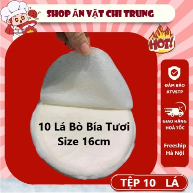 Vỏ Bò Bía Tươi Đậu Xanh 100 Lá Cuốn Nem Size Xưởng Giá Ưu Đãi 7.900đ 10
