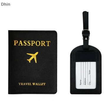 Vỏ bọc hộ chiếu da và thẻ hành lý đơn giản cho cặp đôi - Giá 49.248 VND