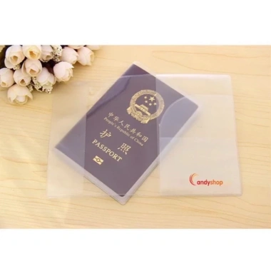 Vỏ bọc hộ chiếu passport nhựa PVC dày, kèm khe kẹp vé thẻ tiện lợi, giá 17.000 VND