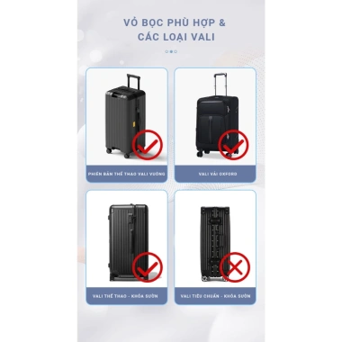 Vỏ Bọc Vali Hộp Vuông Thể Thao Chống Trầy Xước Đai Cài & Khóa Kéo Giá 150.000₫