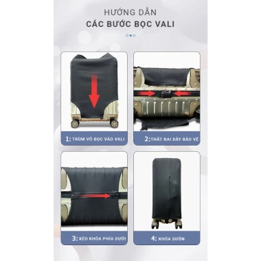 Vỏ Bọc Vali Hộp Vuông Thể Thao Chống Trầy Xước Đai Cài & Khóa Kéo Giá 150.000₫