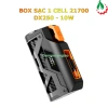 Vỏ box sạc dự phòng 1 cell 21.700 DX250 có lò xo - Sạc nhanh 10W, giảm giá 100k (126k)