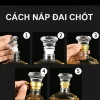 Vỏ chai rượu ngoại, bình đựng rượu thủy tinh cao cấp OX viền vòng tròn 750ml/500ml - Giá chỉ 49.900đ 3