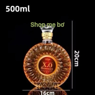 Vỏ chai rượu ngoại, bình đựng rượu thủy tinh cao cấp OX viền vòng tròn 750ml/500ml - Giá chỉ 49.900đ 10