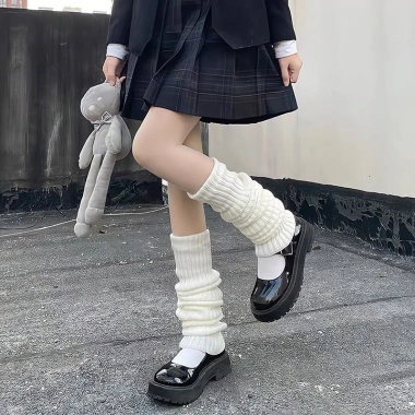 Vớ Dệt Kim Dài Qua Gối 70cm Giữ Ấm Chân Mùa Đông Phong Cách Lolita Hàn Quốc Nữ Giá 37.422 VND