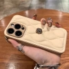 Vỏ điện thoại gợn sóng nước kim loại 3D Camellia Brown Down cho iPhone 17/16/15 Pro Max - mềm, xinh cho bé gái 2